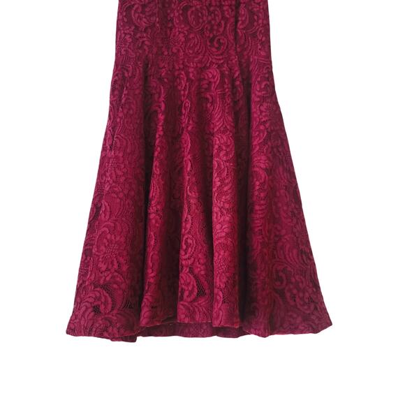Burberry Fit & Flare Lace Tea Dress Red Size US 6 - Picture 3 of 10